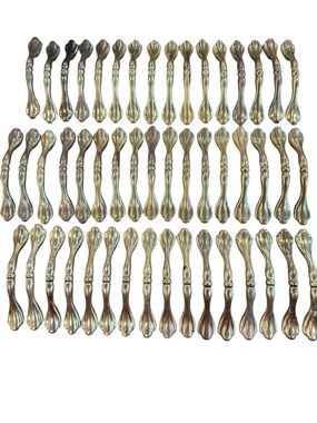 Set of 49 brass pull handles drawers